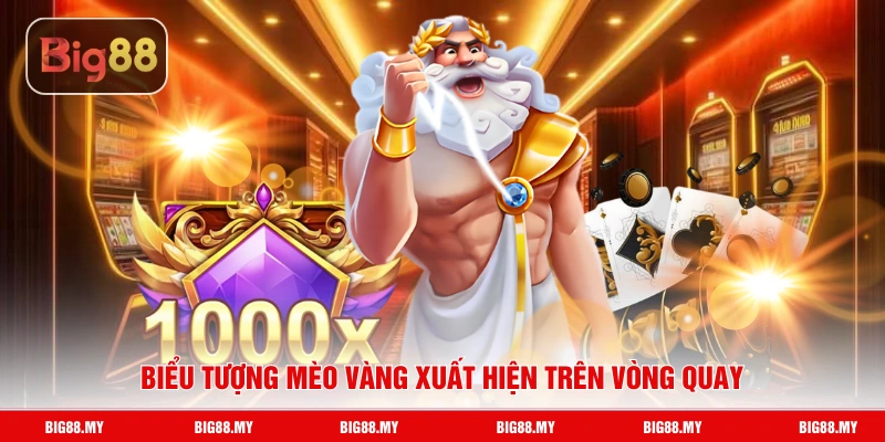 Biểu tượng mèo vàng xuất hiện trên vòng quay