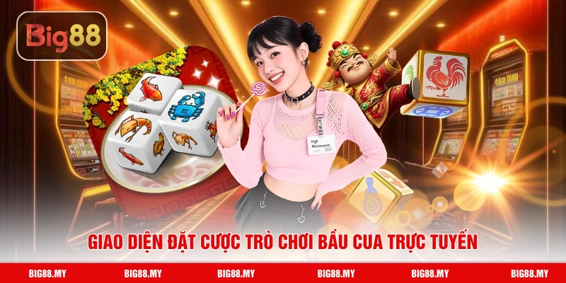 Giao diện đặt cược trò chơi bầu cua trực tuyến