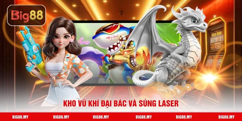 Kho vũ khí đại bác và súng laser