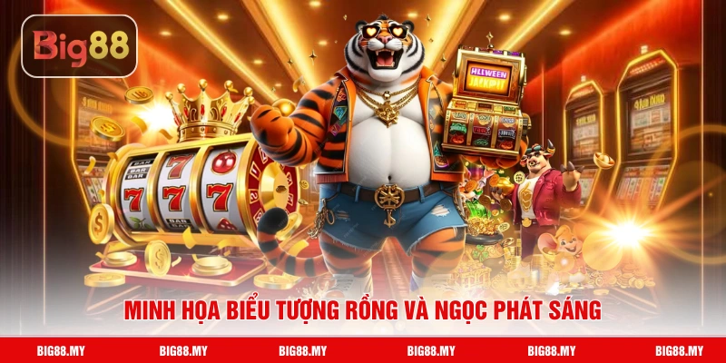 Minh họa bảng biểu tượng slot vàng đỏ