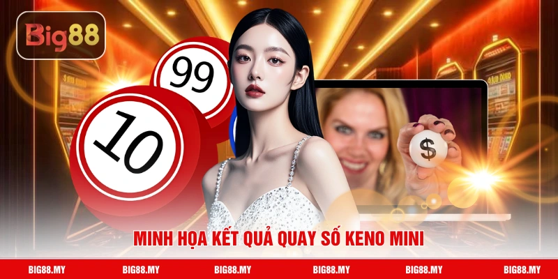 Minh họa kết quả quay số keno mini