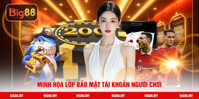 Minh họa lớp bảo mật tài khoản người chơi