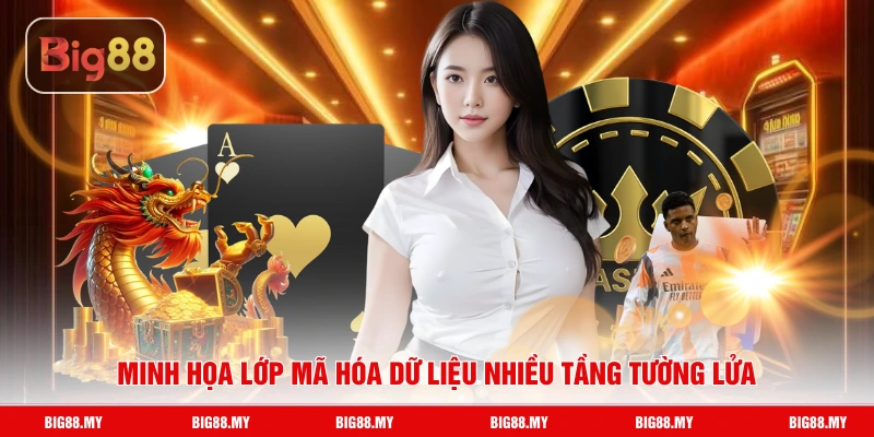 Minh họa lớp mã hóa dữ liệu nhiều tầng tường lửa
